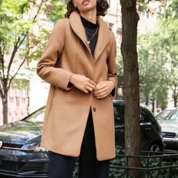 Aritzia Jackets & Blazers - Aritzia Wilfred The Cocoon Cashmere Italian Virgin Wool Tan Coat